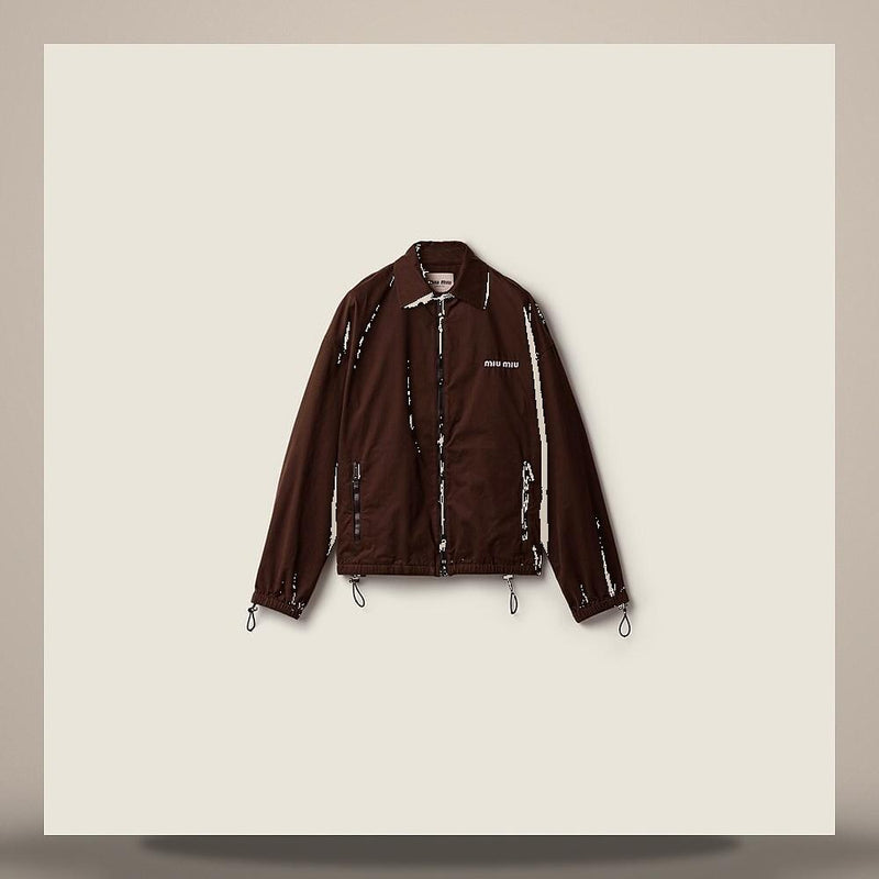 Miu Miu Washed Gabardine Bomber Jacket ML1574 19LW F0192