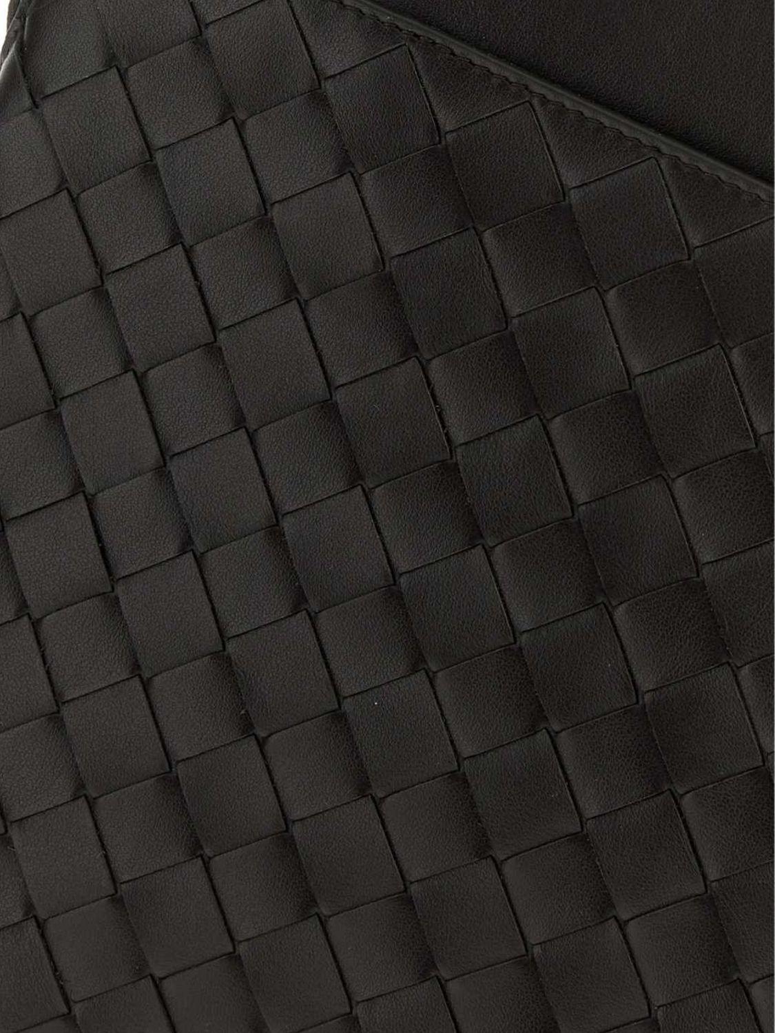 Bottega Veneta Brown Leather Woven Clutch Bag