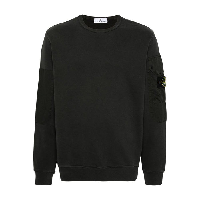 STONE ISLAND Brushed Cotton Sweatshirt Gray Men’s