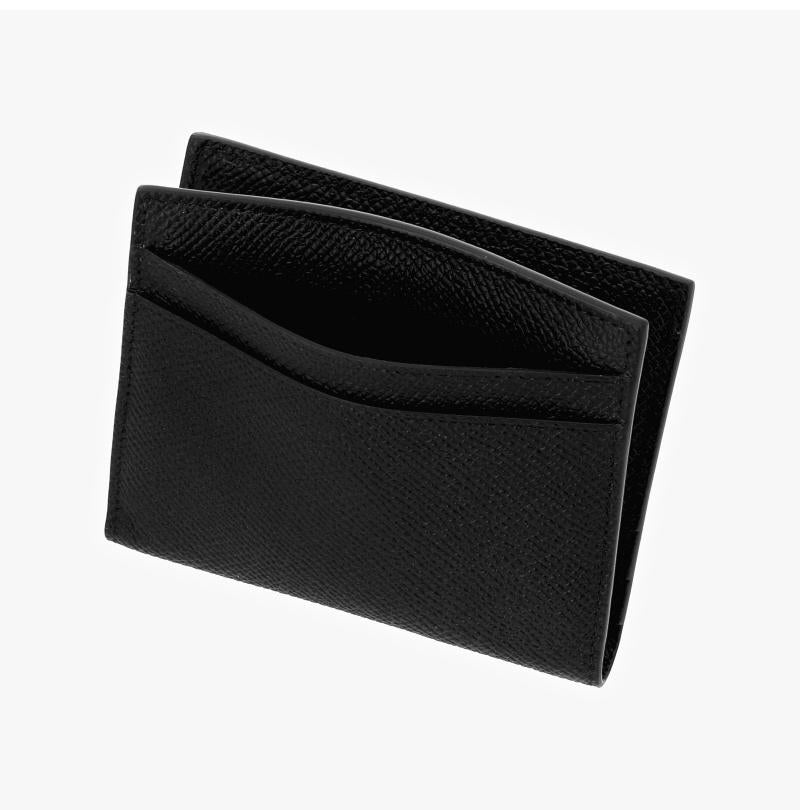 Ferragamo Black Leather Men’s Card Holder Wallet