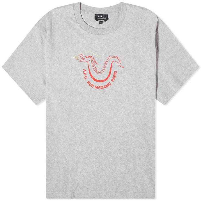 A.P.C. Men’s Fire Short Sleeve T-Shirt Gray