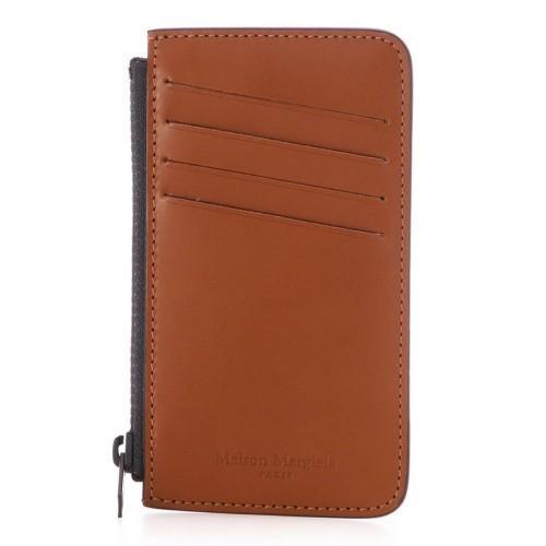 Maison Margiela Two-Tone Leather Zip Card Holder Wallet