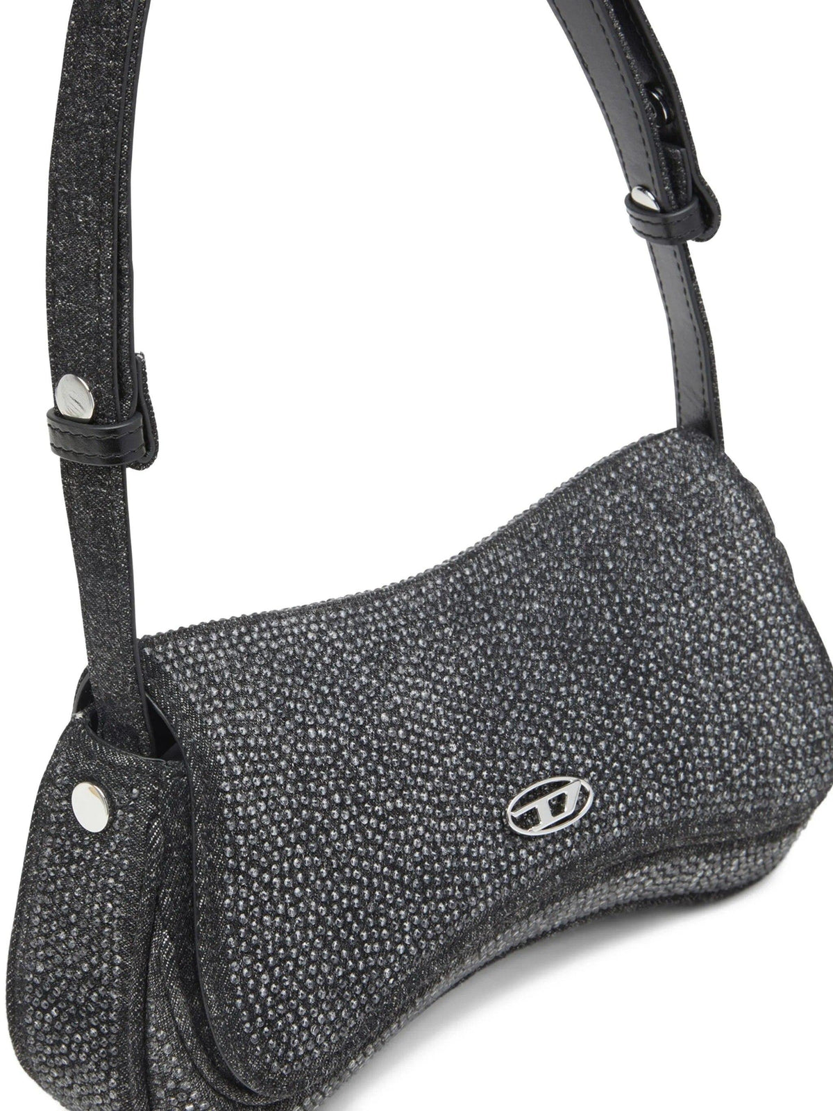 DIESEL Black Leather Shoulder Bag