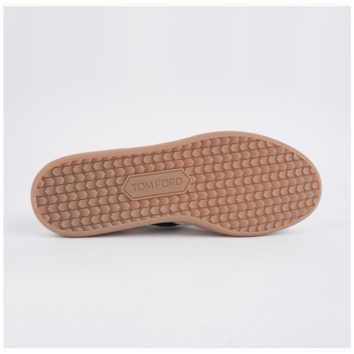 TOM FORD Suede Smooth Leather T Low-Top Sneakers
