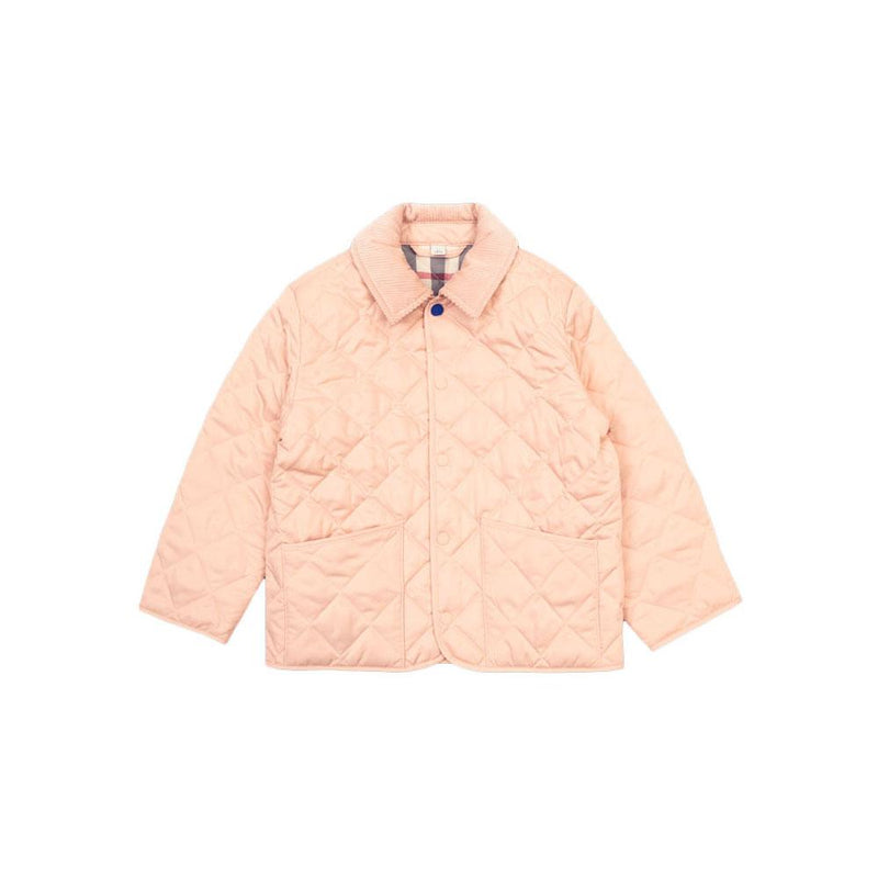 BURBERRY Quilted Button Jacket Apricot Pink Women