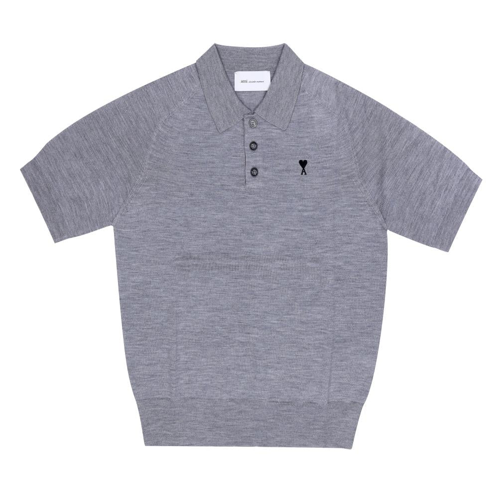 AMI Small Heart Logo Short Sleeve Polo T-Shirt for Men