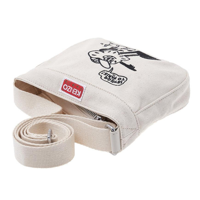 KENZO Bok Cotton Shoulder Bag White Women’s
