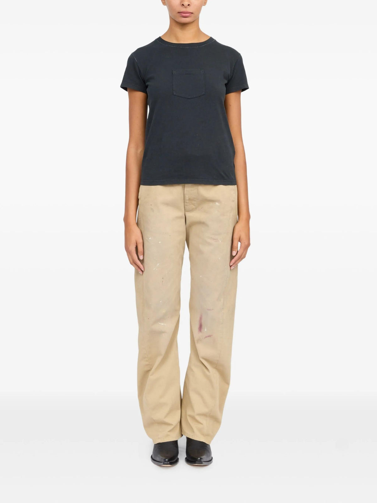 Maison Margiela Short Sleeve Cotton T-Shirt White Women