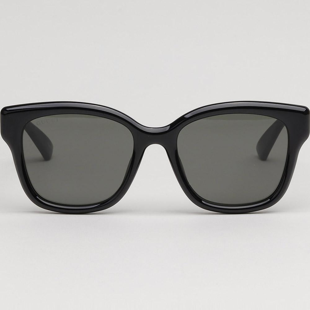 GUCCI Black Acetate Square Logo Sunglasses Asian Fit Unisex