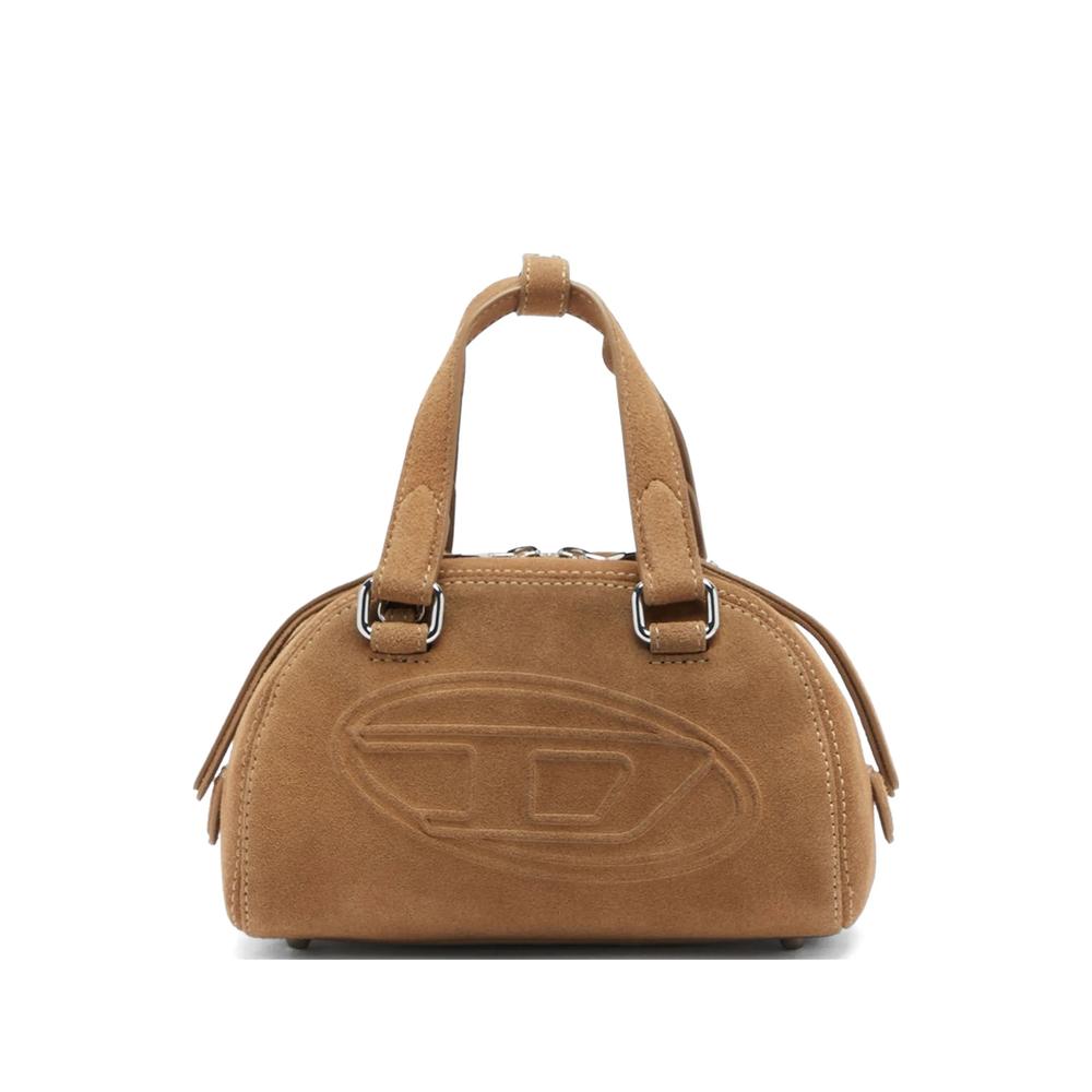 DIESEL Black Leather Tote Shoulder Bag