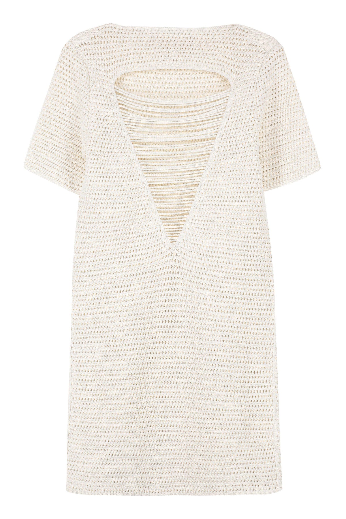 Bottega Veneta Green Short Sleeve Midi Dress