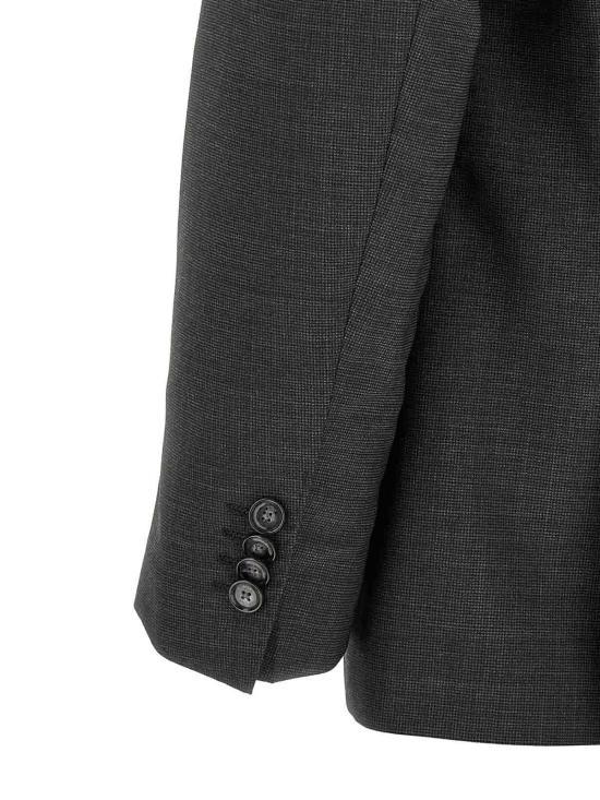 HUGO BOSS Gray Wool Blend Two-Piece Suit Set for Men