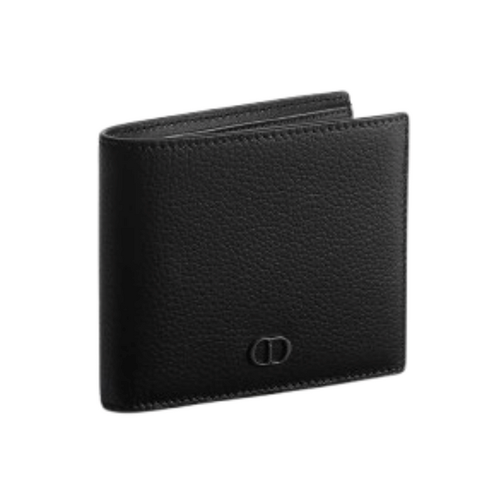 DIOR CD Icon Men’s Bifold Wallet Black Leather
