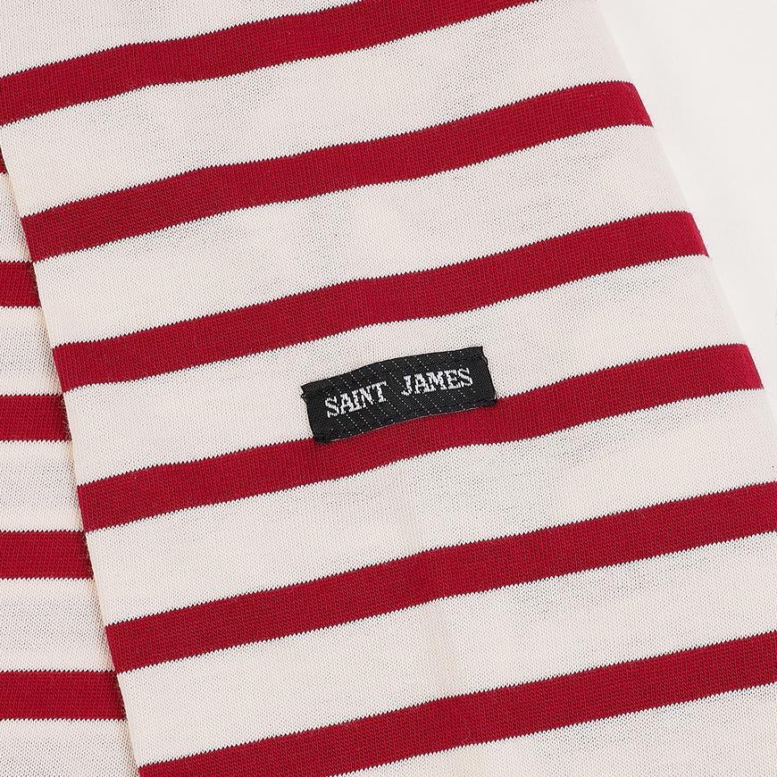 Saint James Ecru Persan Striped Cotton Long-Sleeve T-Shirt Women