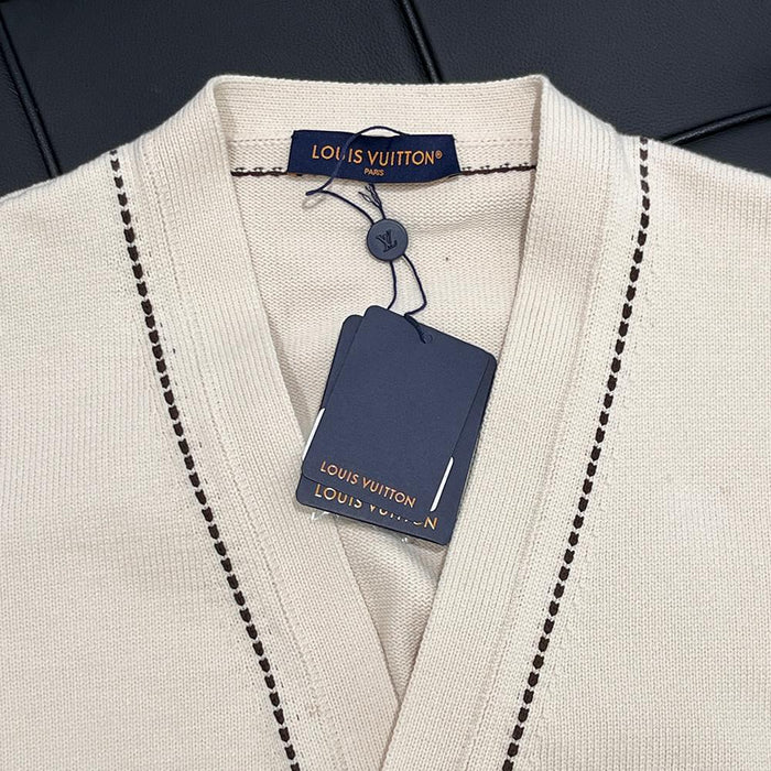 Louis Vuitton Men’s Signature Light Cardigan Ivory Brown
