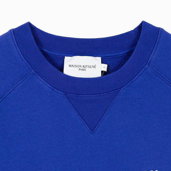 Maison Kitsune Dressed Fox Blue Cotton Sweatshirt Unisex