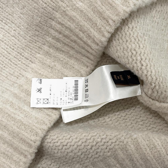 Louis Vuitton Intarsia Crewneck Knit Sweater Off White Men