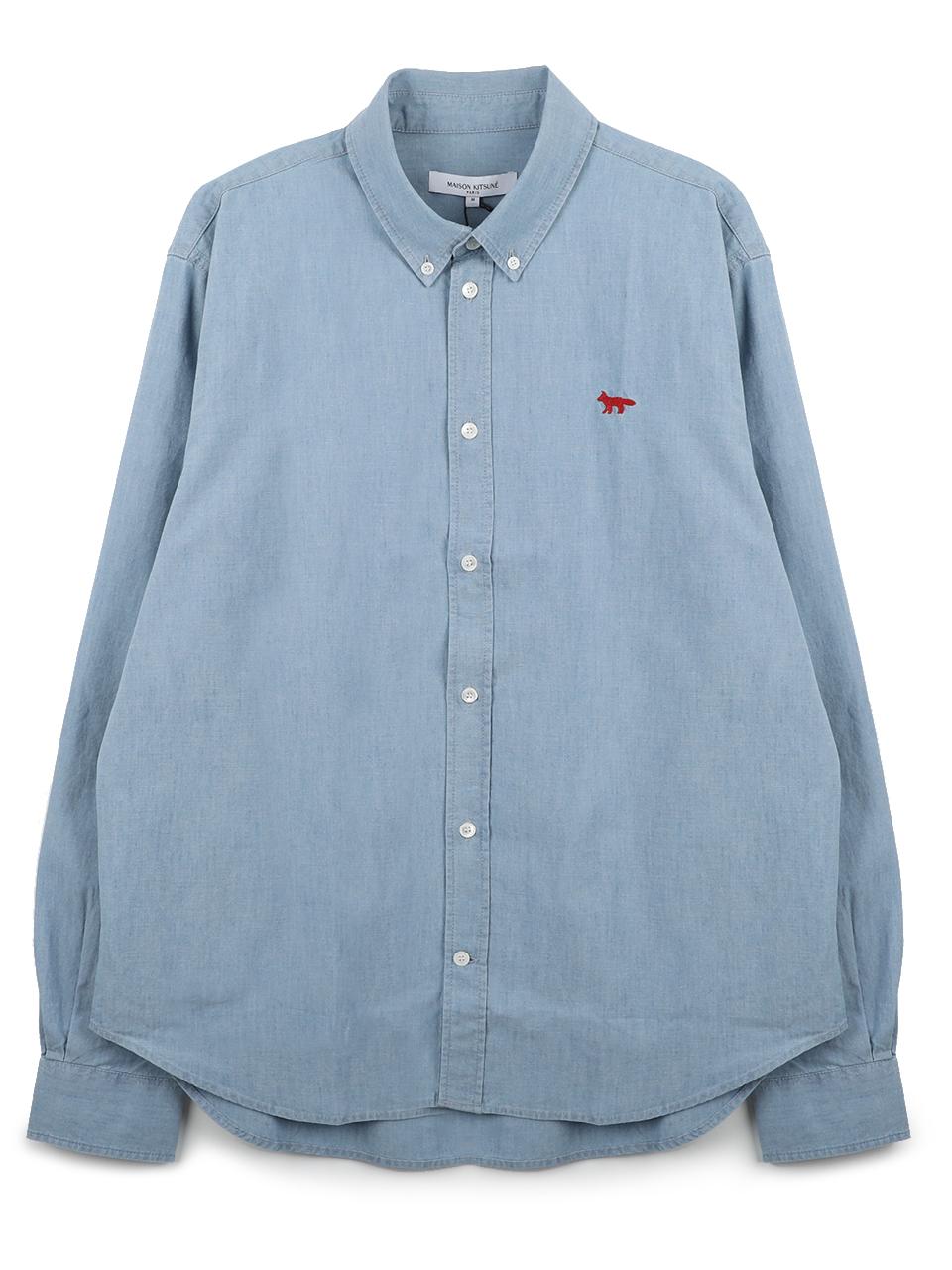 Maison Kitsune Profile Fox Regular Fit Long Sleeve Shirt