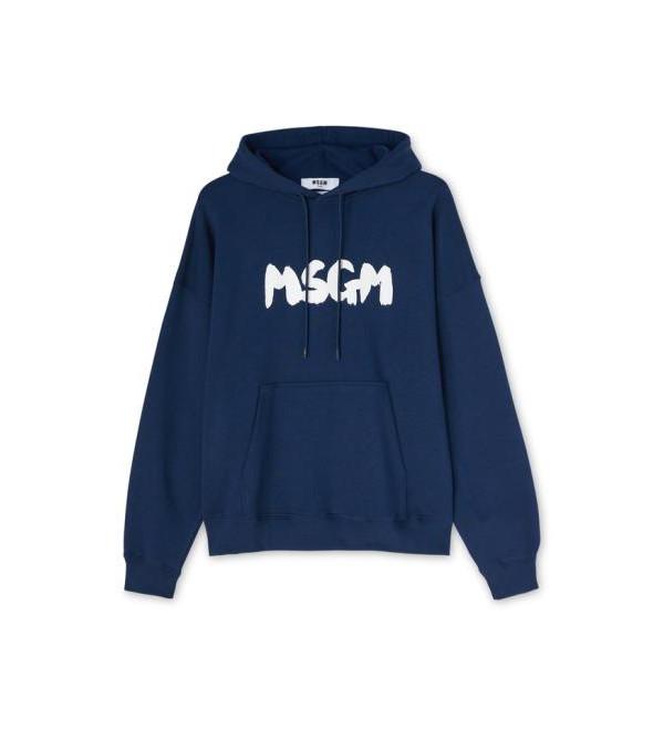 MSGM Logo Hooded Sweatshirt for Men 3640MM127 247000 89