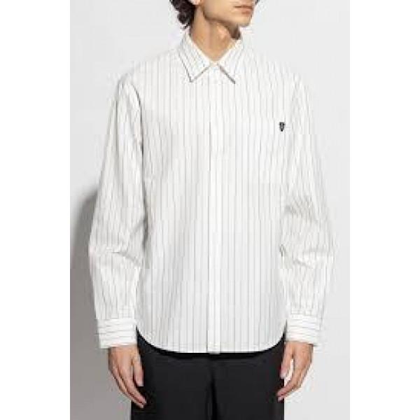BURBERRY Stripe Cotton Long Sleeve Shirt