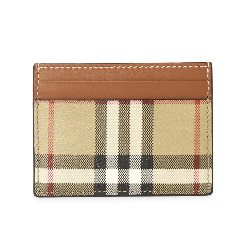 BURBERRY Check Sandon Women’s Card Holder Wallet