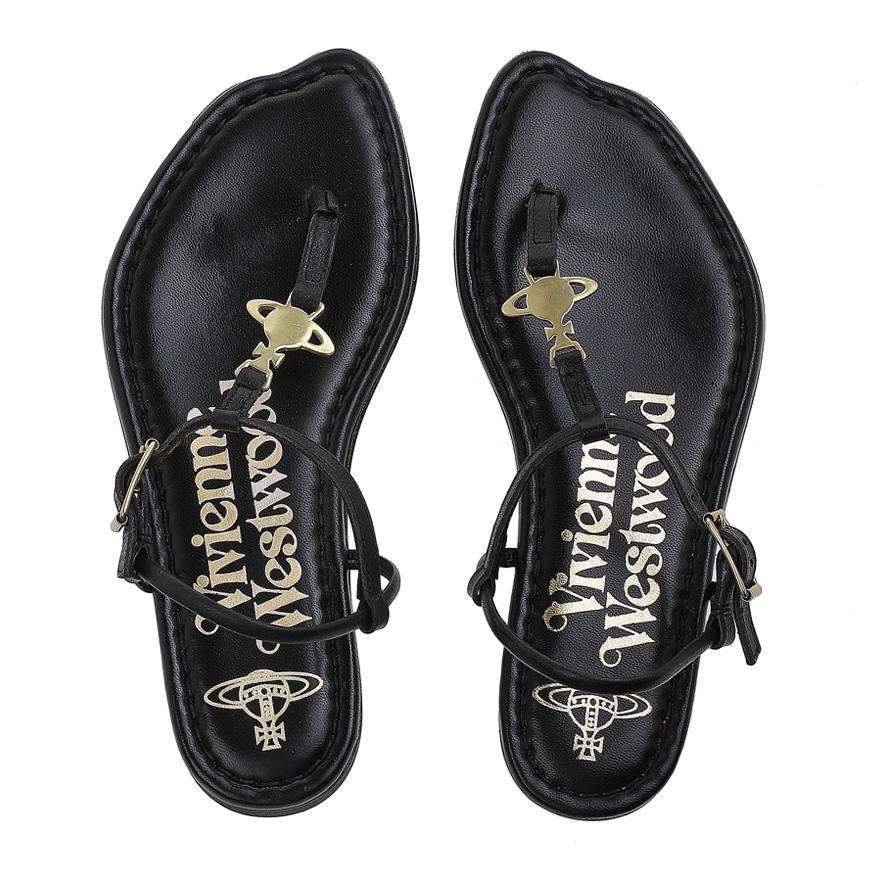 Vivienne Westwood Women’s ORB Tube Sandals Black Leather