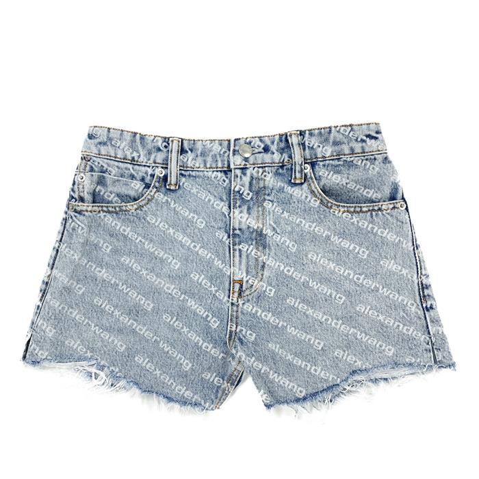ALEXANDER WANG All Over Logo Denim Short Pants 4DC2204781270