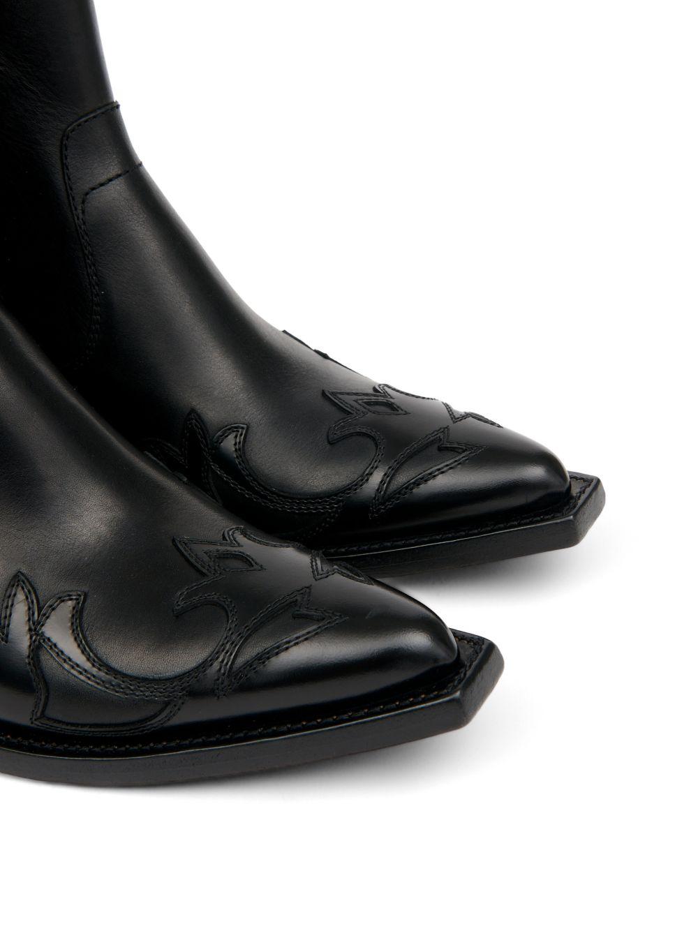 Maison Margiela Black Leather Ankle Boots