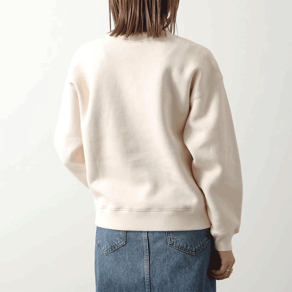 Maison Kitsune Handwriting Fleece Crewneck Sweatshirt for Wo MW00314 KM0307 P705