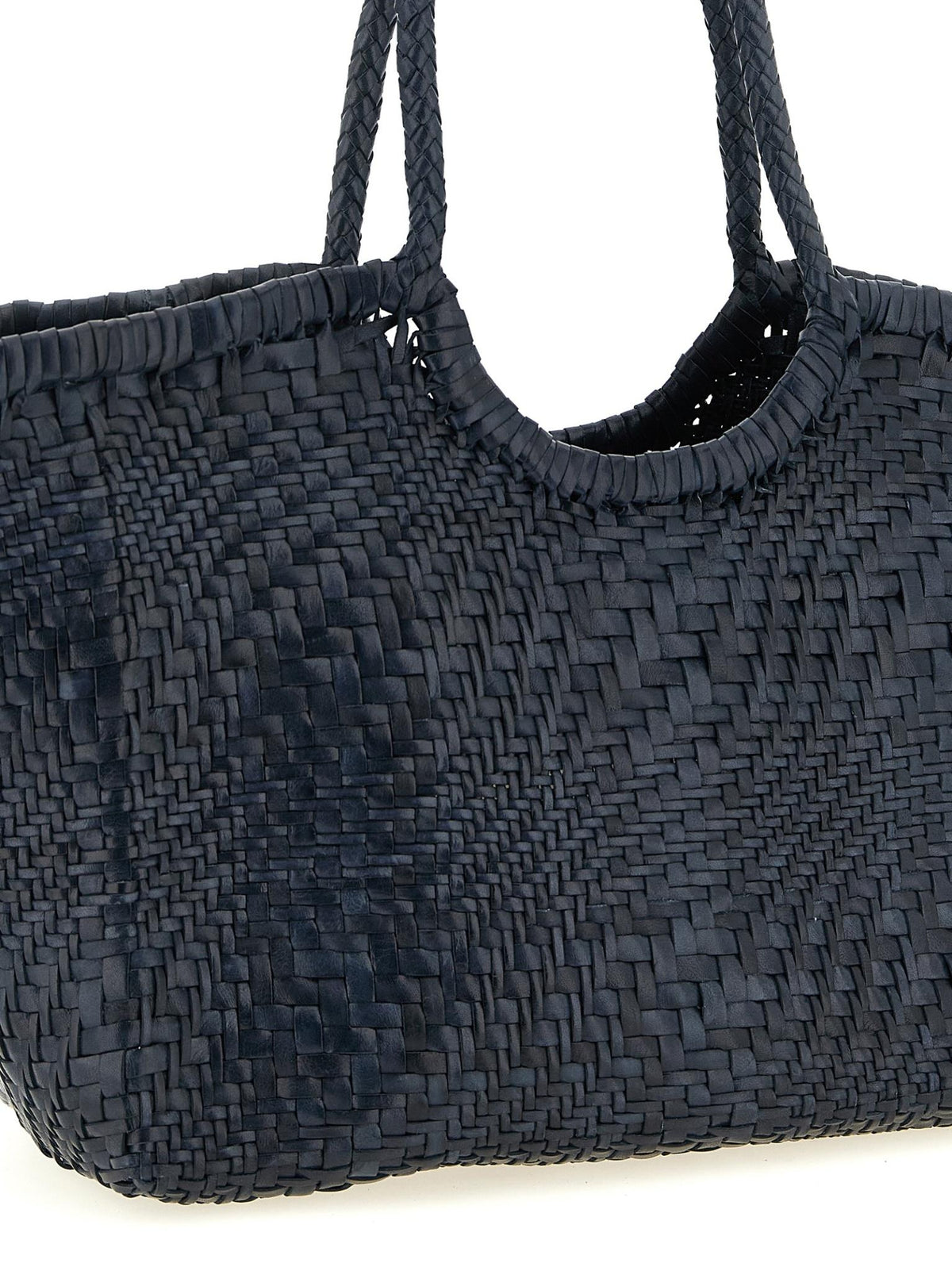Dragon Diffusion Marine Woven Leather Tote Bag