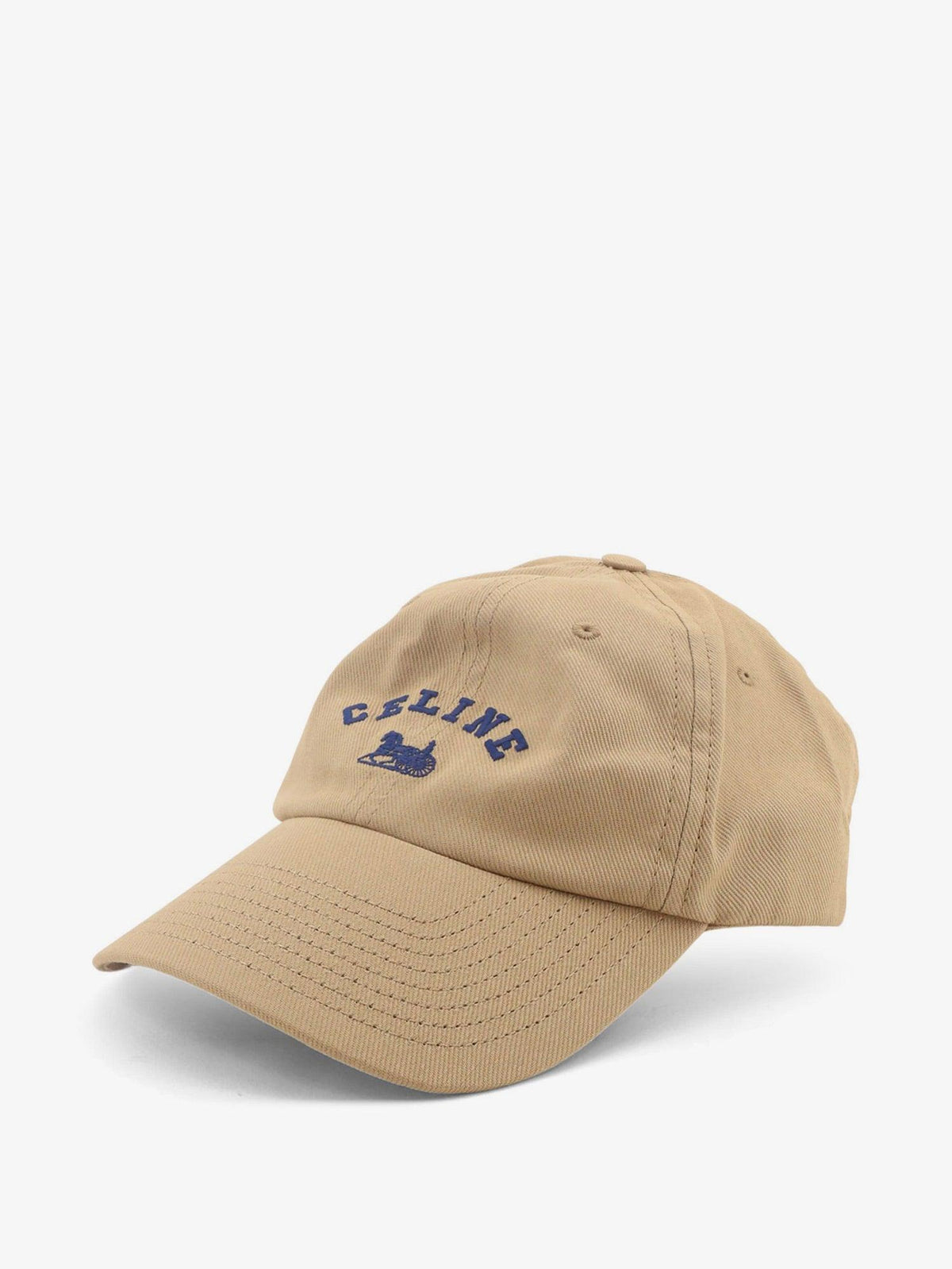 CELINE Silver Leather Baseball Cap