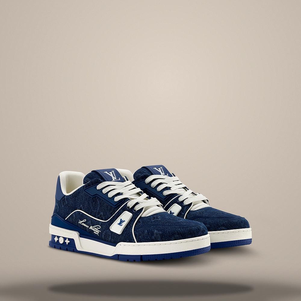 Louis Vuitton Blue LV Trainer Low-Top Sneakers 1AKQGQ