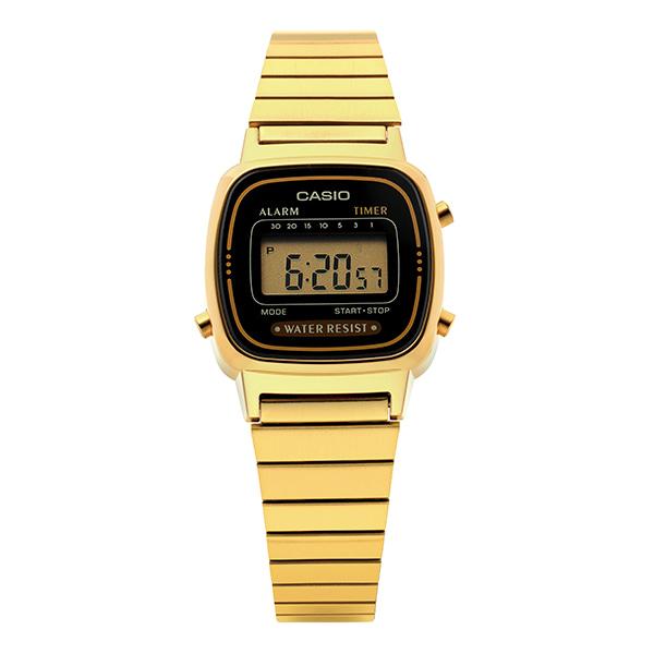 Casio Retro Digital Gold-Tone Stainless Steel Women’s Watch LA670WGA 1DF