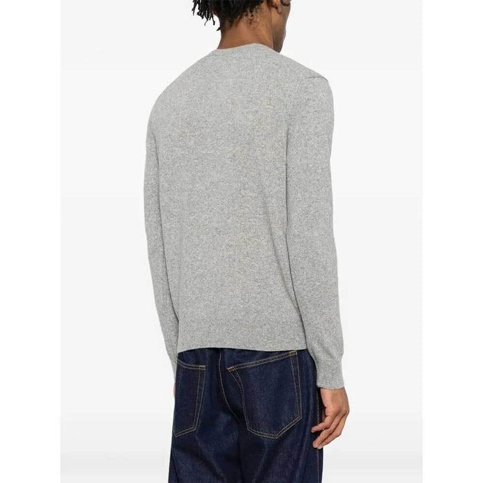 Comme des Garcons Grey White Heart Unisex Knit Cardigan