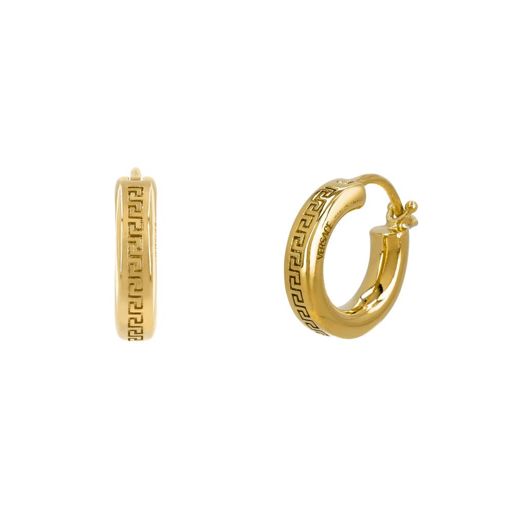 Versace Unisex Gold-Tone Hoop Earrings 1018958 1A00620 3J000