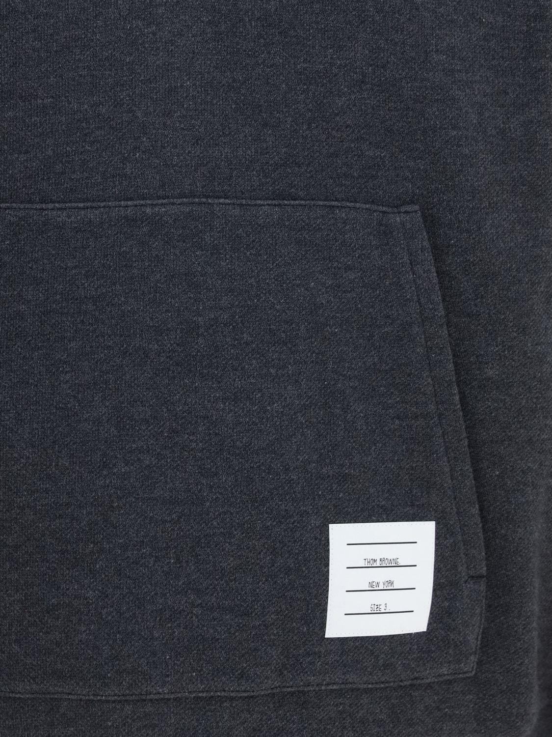 THOM BROWNE Grey Cotton Crewneck Sweatshirt for Men