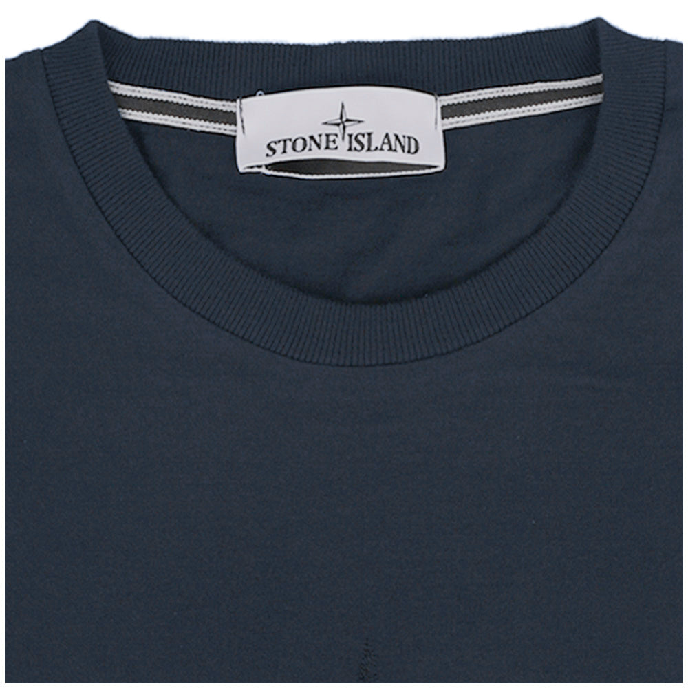 STONE ISLAND Cotton Short Sleeve T-Shirt Black