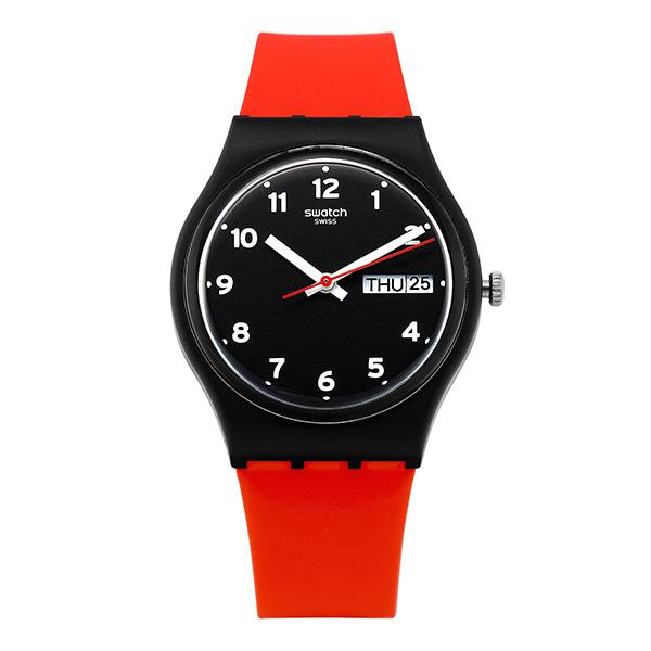 Swatch Unisex Black Rubber Watch