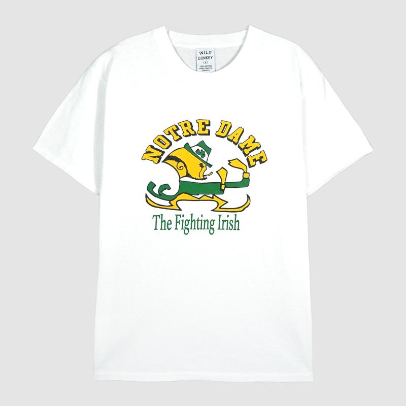 Wild Donkey IRISH Graphic Short Sleeve T-Shirt White