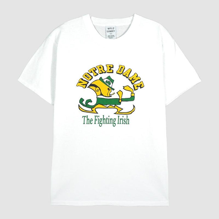 Wild Donkey IRISH Graphic Short Sleeve T-Shirt White
