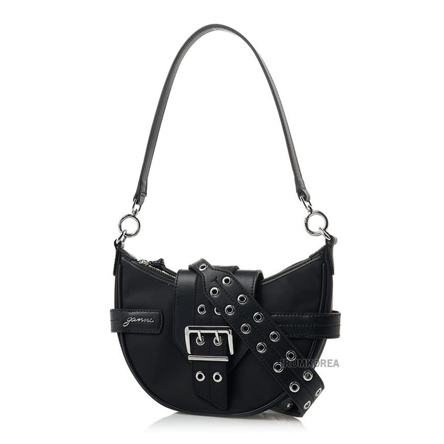 GANNI Women’s Small Burkey Crossbody Bag Black