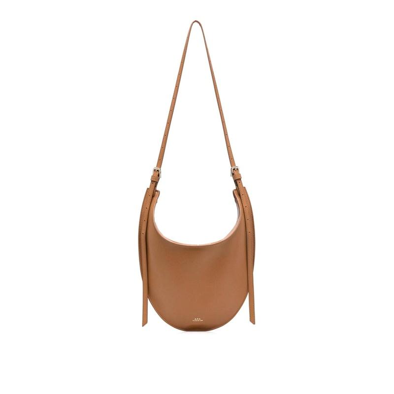 A.P.C. Iris Small Crossbody Bag Brown Leather Shoulder Bag