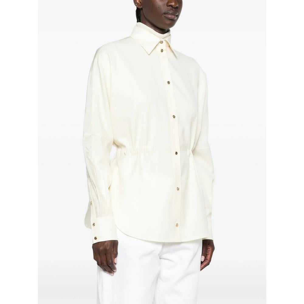Moncler Long Sleeve Button-Up Shirt Women’s White Cotton