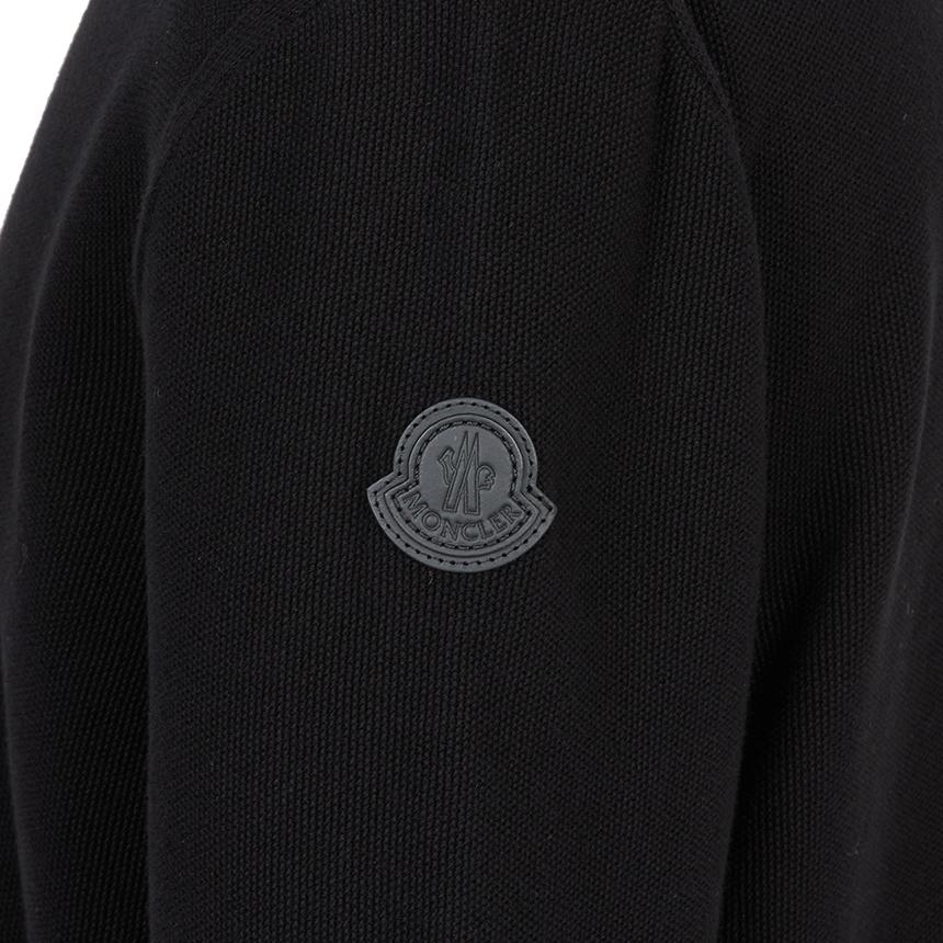 Moncler Men’s Zip-Up Knit Cardigan Black