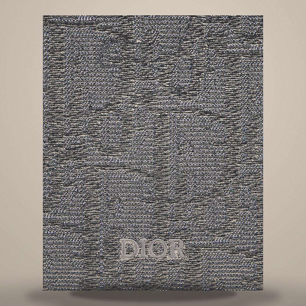 DIOR Black Dior Oblique Jacquard Zip Coin Card Holder Wallet