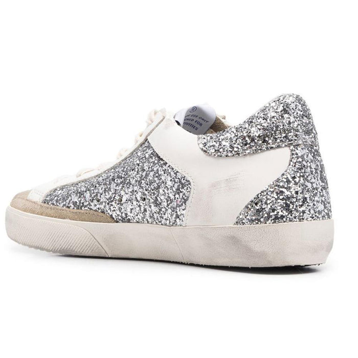 GOLDEN GOOSE White Leather Superstar Low Top Sneakers