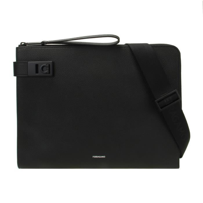 Ferragamo Gancini Buckle Leather Clutch 24 1703 0779258