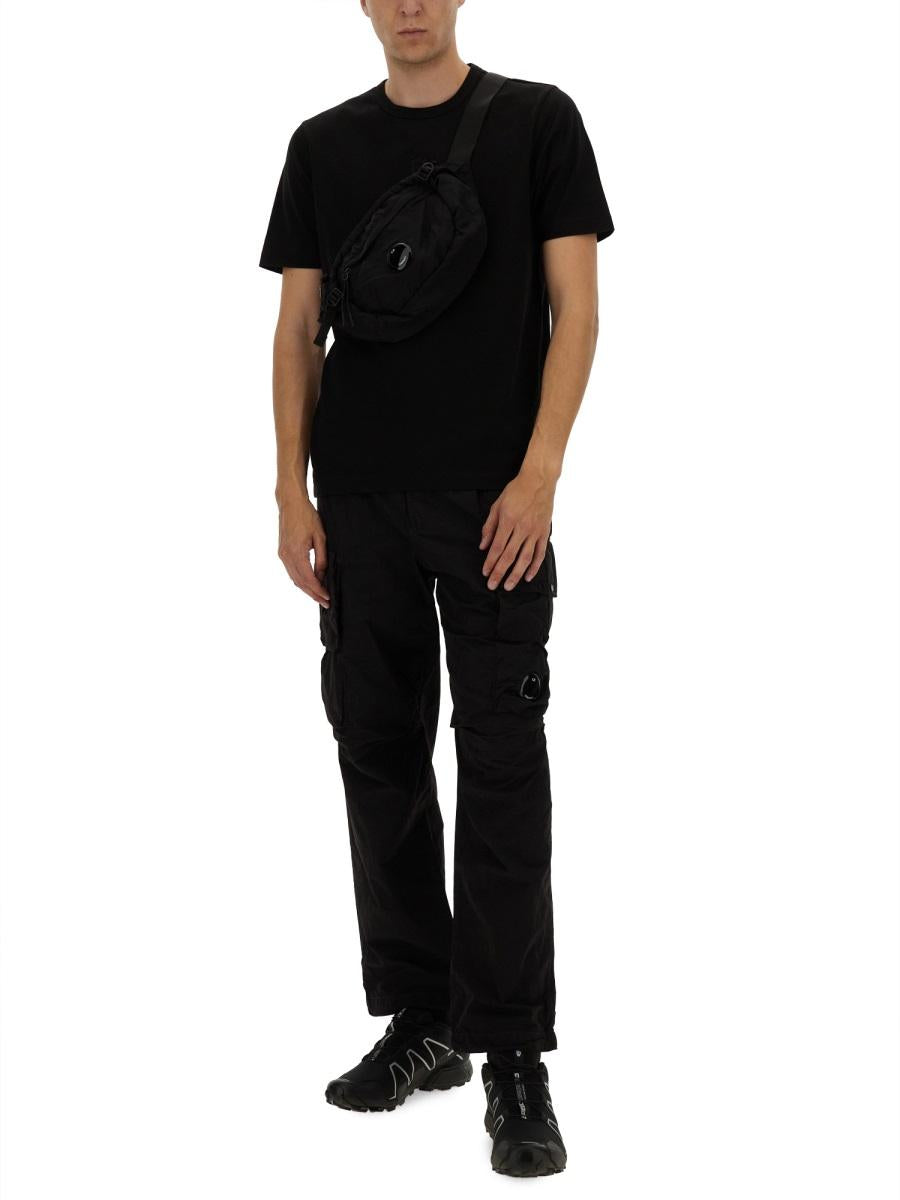 CP Company Black Cotton Cargo Pants for Men