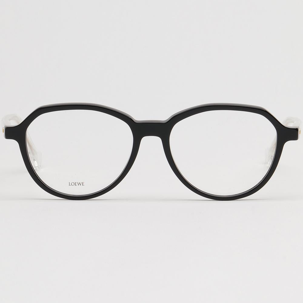 LOEWE Black Acetate Rectangle Eyeglass Frames Unisex LW50010U 001