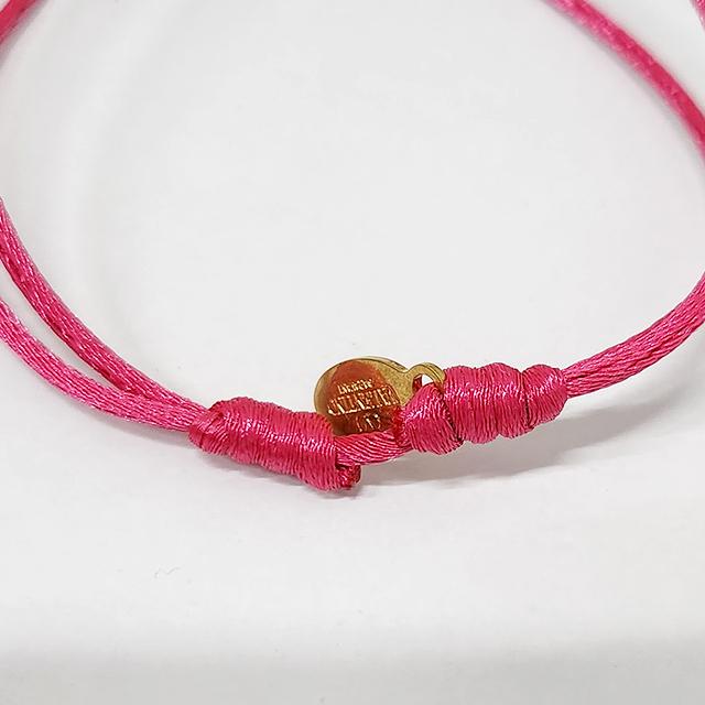 VALENTINO V Logo Crystal Knotted Bracelet Unisex